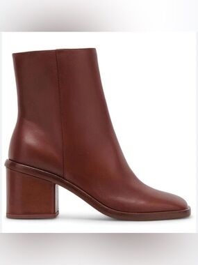 Dolce Vita Women's Russet Leather Block Heel Ankle Boots